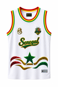 Maillot Sénégal 2026 – Édition Limitée « Lions de la Teranga » Basquet – Blanc