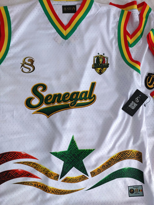 Maillot Sénégal 2026 – Édition Limitée « Lions de la Teranga » Basquet – Blanc