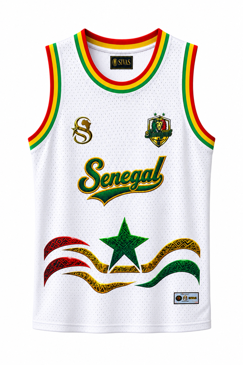 Maillot Sénégal 2026 – Édition Limitée « Lions de la Teranga » – Blanc